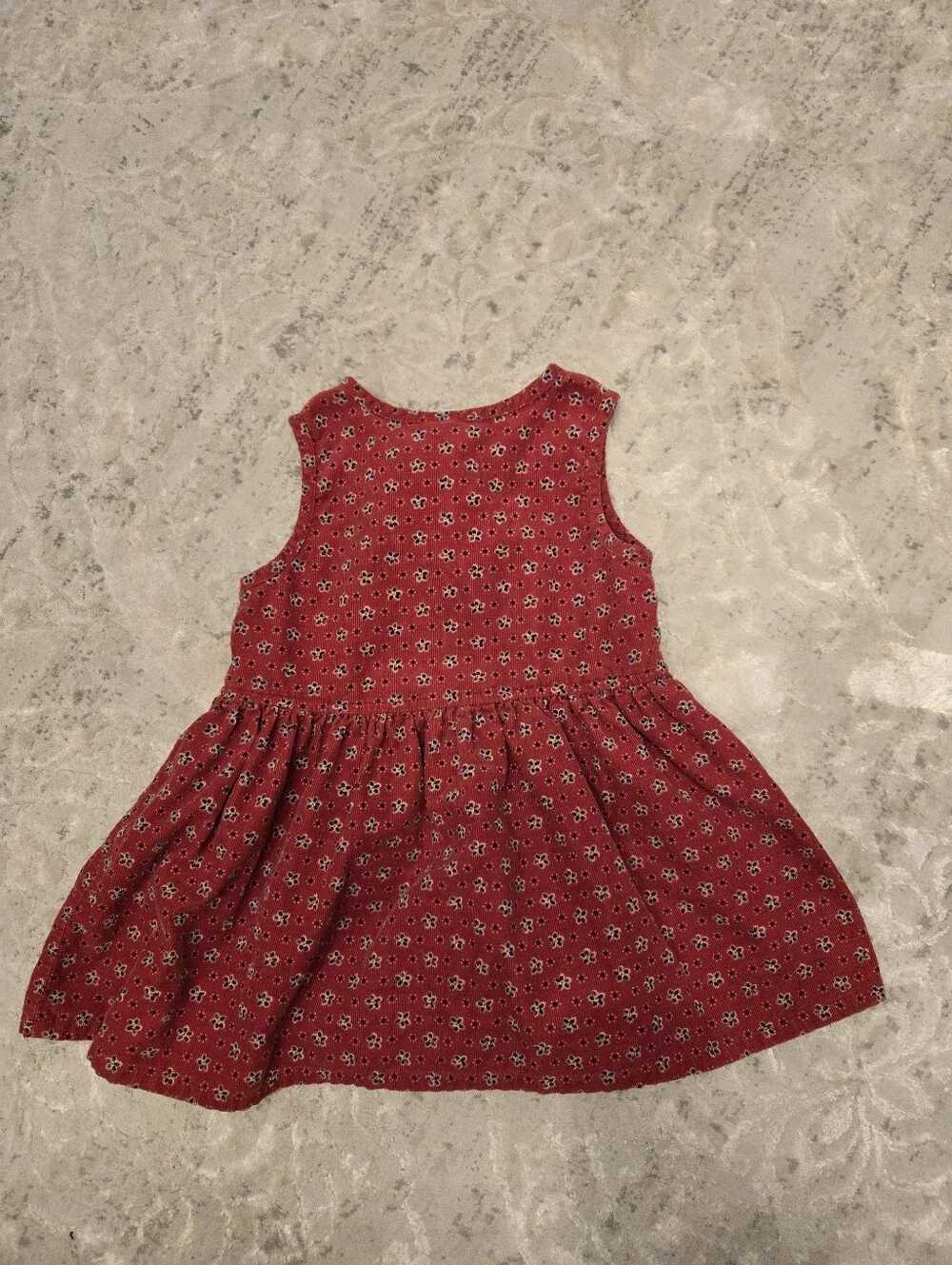 Vintage Y2k Baby Gap Red Floral Sleeveless Dress